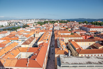 Fototapeta na wymiar Aerial view of old town in Zadar, Croatia.