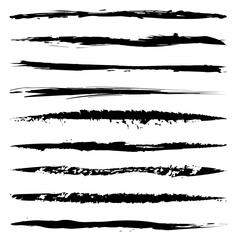 Abstract brushstroke, grungy, grunge lines. Rough, harsh textured stripe