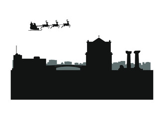 Fototapeta premium Taranto city skyline in Italy.