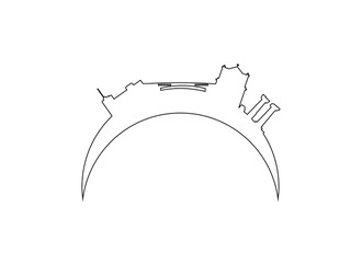 Taranto city skyline in Italy.