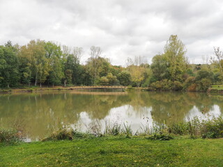 Fototapeta premium Randsbachweiher bei Wiebelskirchen im Saarland