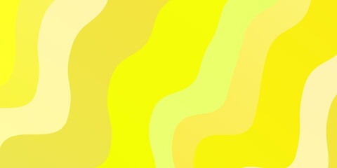 Light Yellow vector template with lines. Bright sample with colorful bent lines, shapes. Template for cellphones.