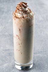 coffee with cream and caramel