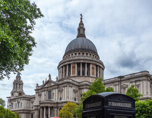 Fototapeta na wymiar Dome of Saint Paul's Cathedral, in London, England, United Kingdom.