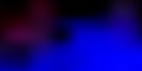 Dark blue, red vector gradient blur backdrop.