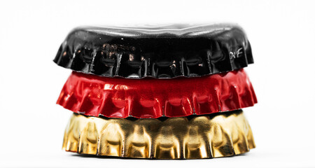 Kronkorken Schwarz-rot-gold