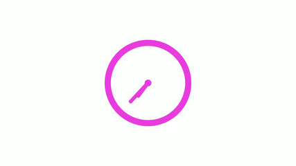 New pink color circle clock icon without trick,New clock icon on white background