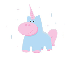 Unicorn vector. Cute illustration for print.