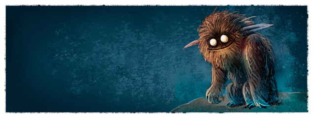 Brown hairy monster © cirodelia