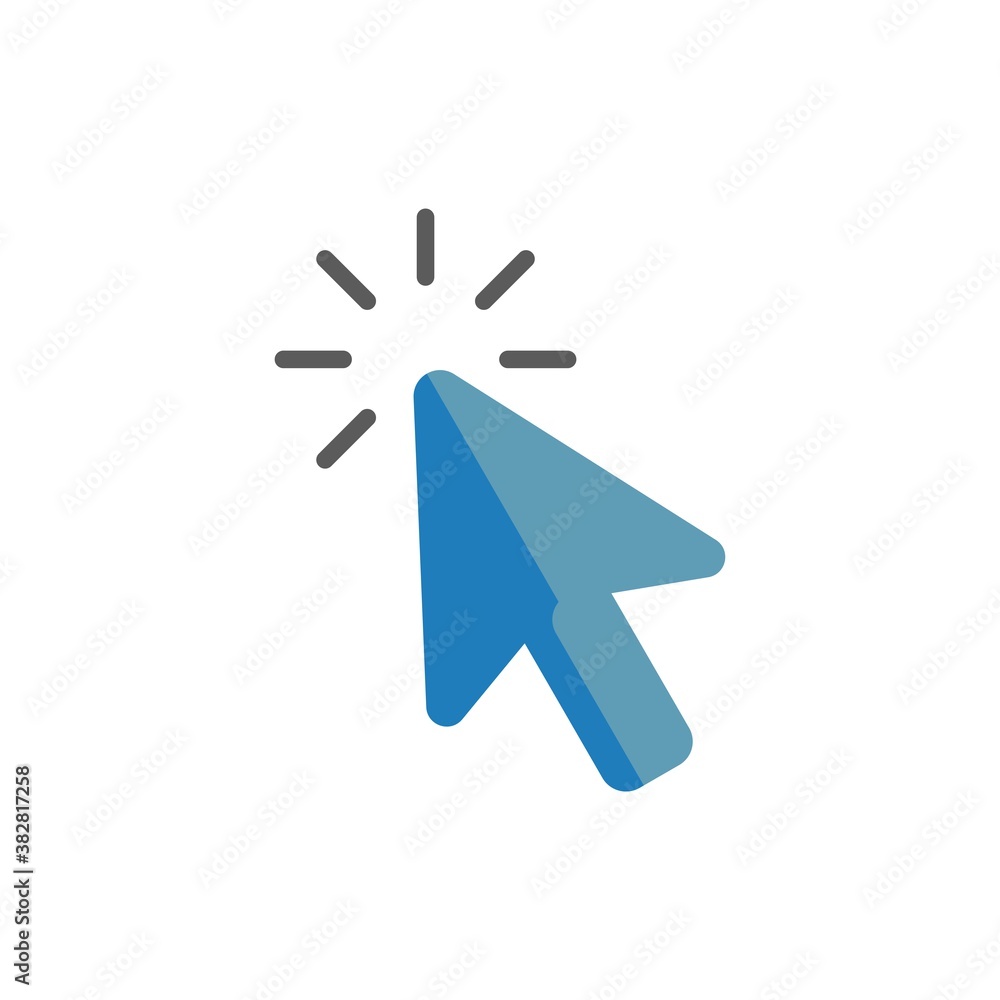 Poster cursor click icon vector sign symbol. flat design style modern vector illustration for web design an