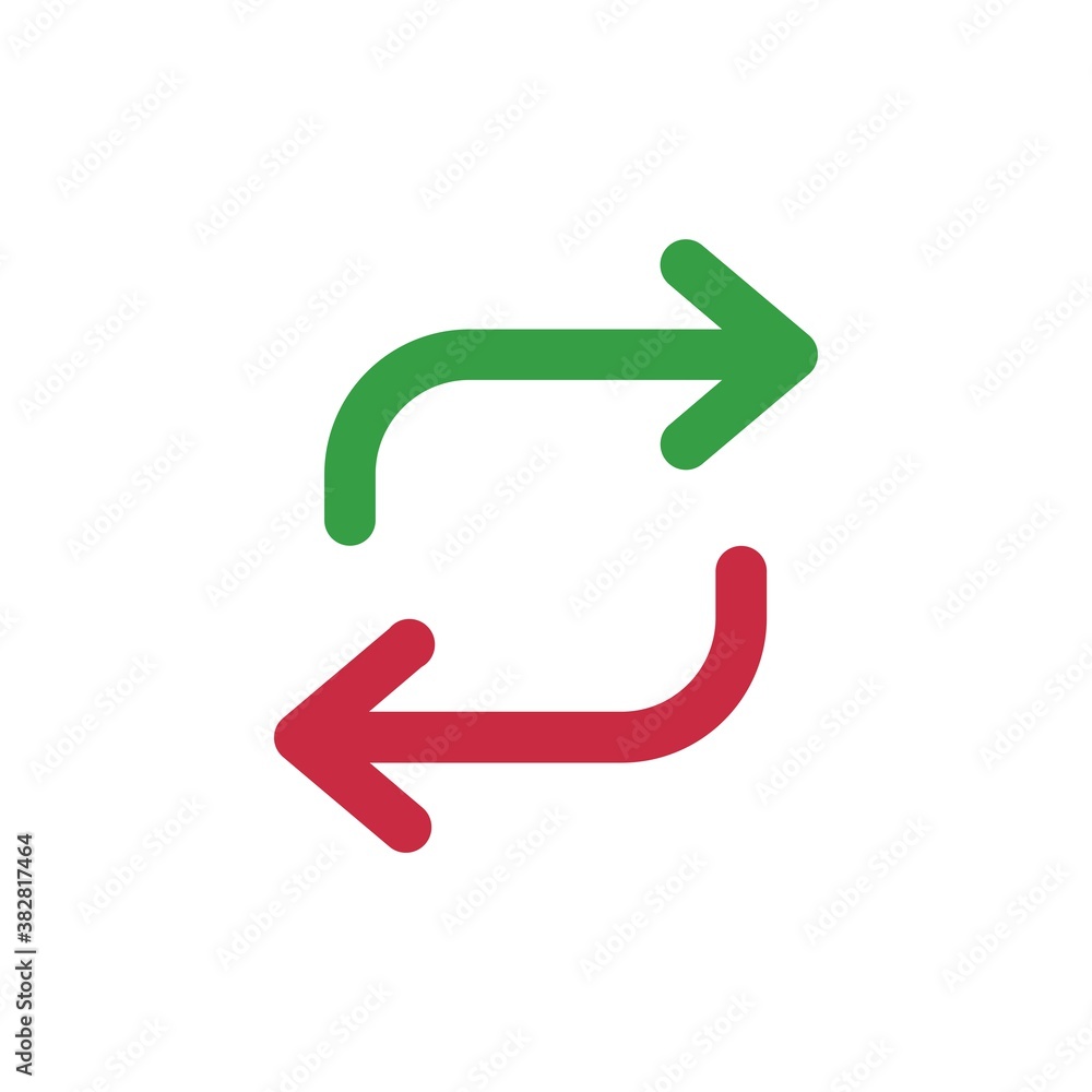 Poster transfer arrows icon vector sign symbol. flat design style modern vector illustration for web design