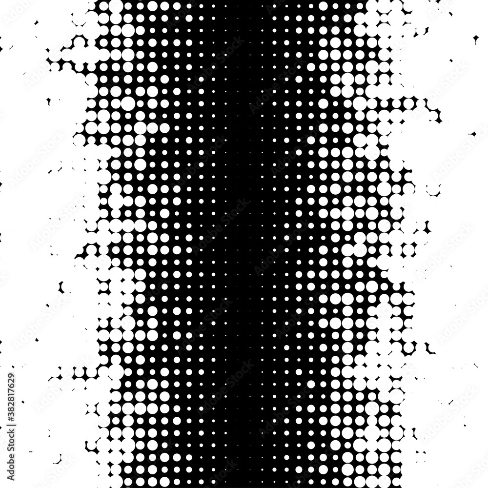 Poster halftone random circles, random dots illustration. specks, stipple, speckles, stippling background a