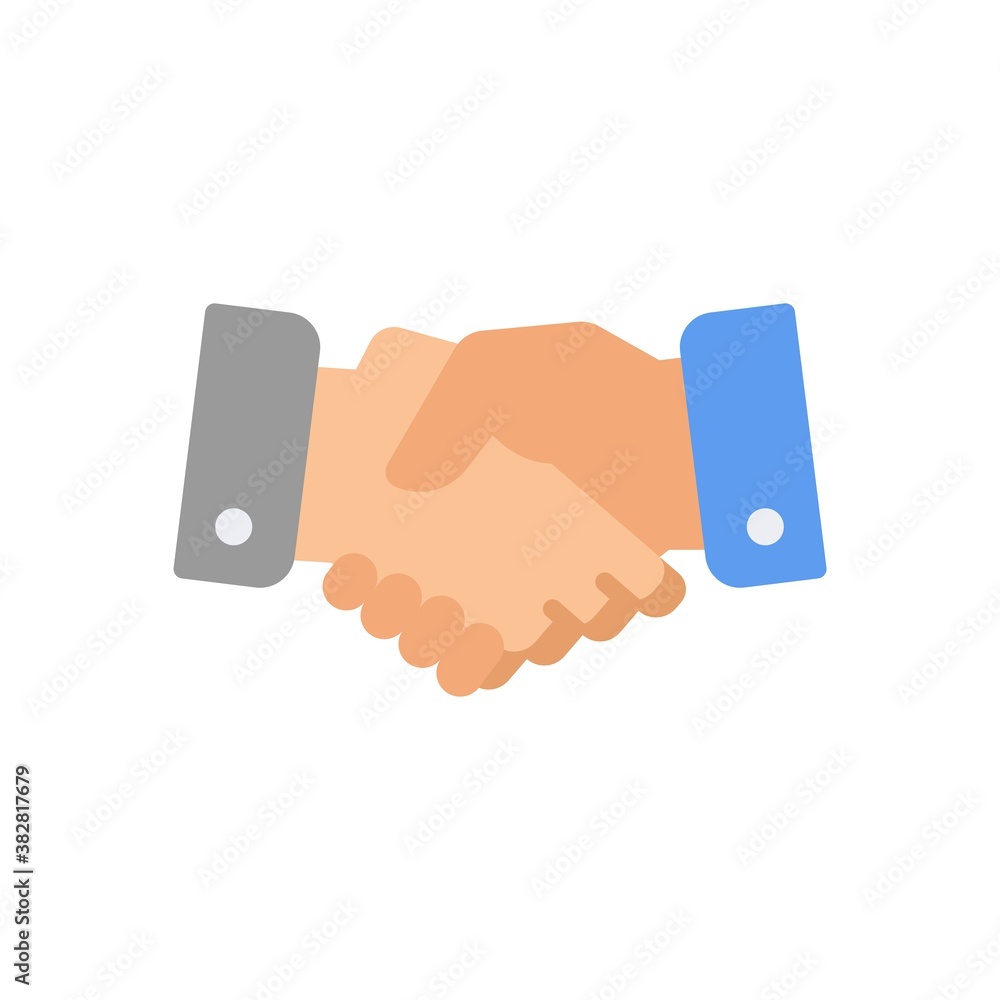 Aufkleber handshake icon vector sign symbol. flat design style modern vector illustration for web design and m