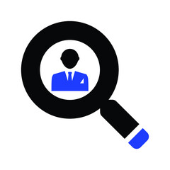 Search businessman icon stock illustration