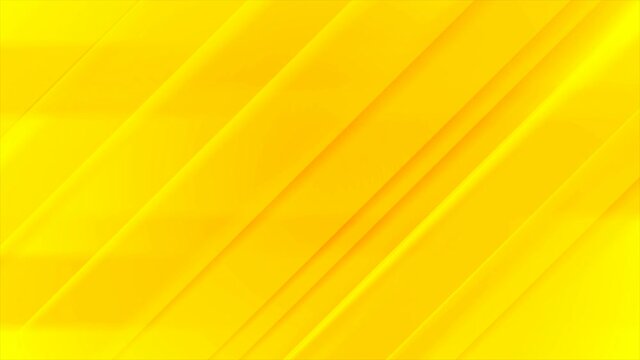 Yellow smooth and glossy lines abstract geometric futuristic motion background. Seamless looping. Video animation Ultra HD 4K 3840x2160