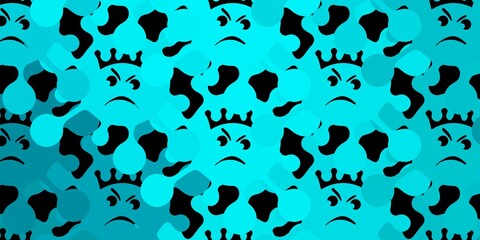 Dark green vector backdrop with virus symbols.