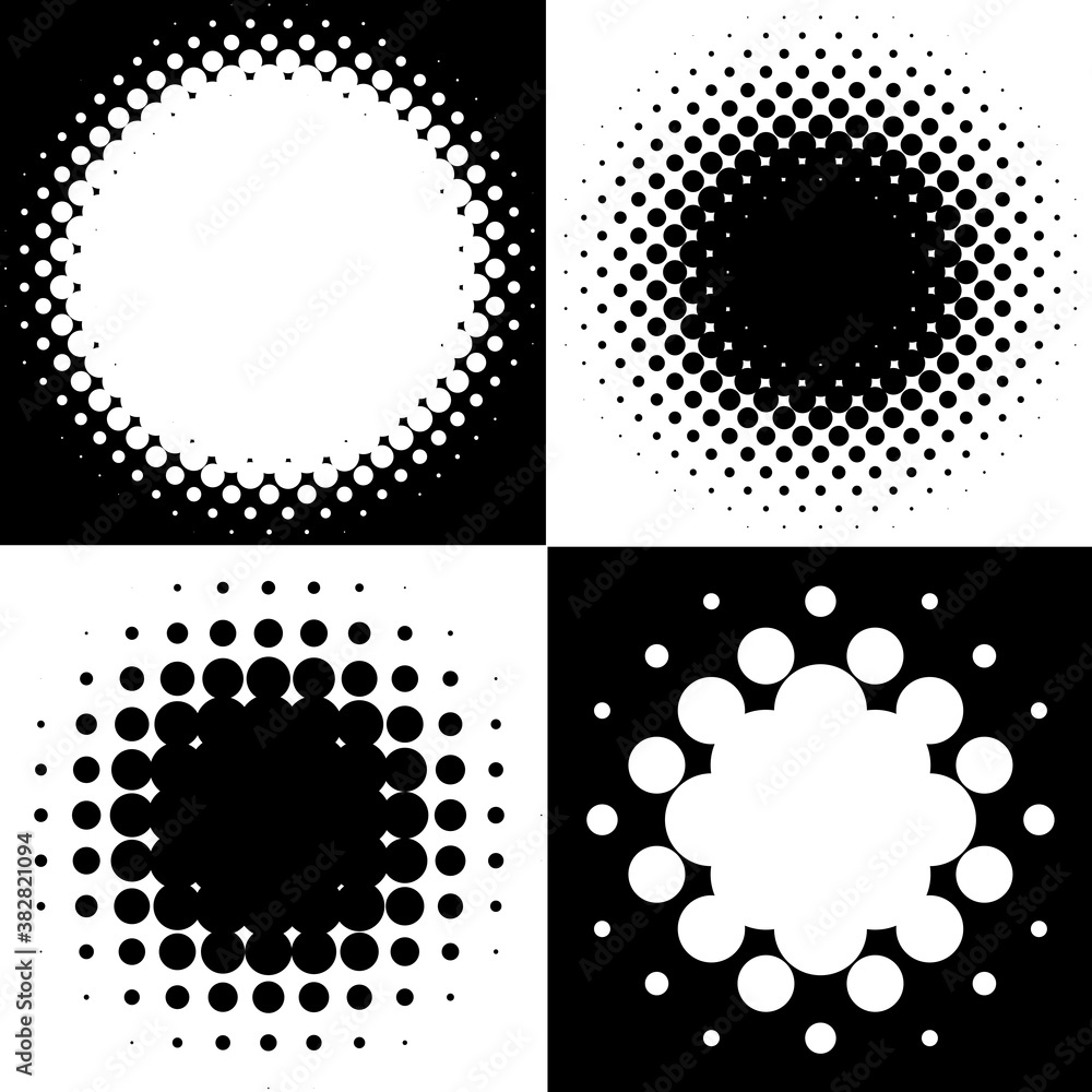 Poster halftone vector pattern, texture. circles, dots, screentone illustration. freckle, stipple-stippling