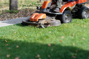 Professional lawn mowing machine