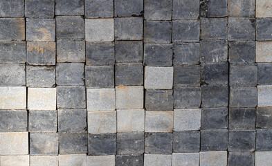 Background of gray building stone blocks