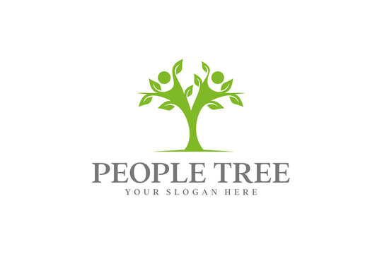 people tree logo design Design vector