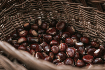 chestnuts in the basket