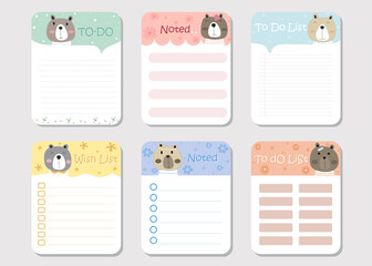 design elements for notebook, diary, stickers and other template.vector,illustration.