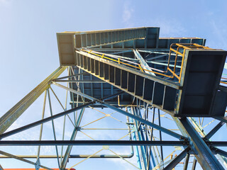 Naklejka premium Structure of building components. Low angle view