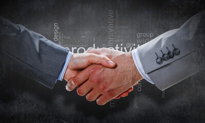 Partnership concept. Image of handshake
