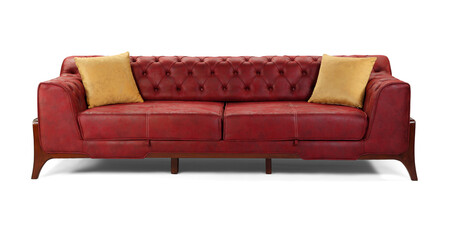 Modern comfortable furniture on white background . corner view