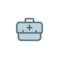First aid kit vector icon symbol health isolated on white background