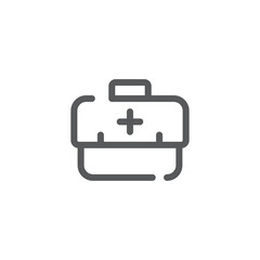 First aid kit vector icon symbol health isolated on white background