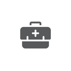 First aid kit vector icon symbol health isolated on white background