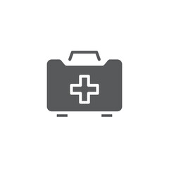 First aid kit vector icon symbol health isolated on white background