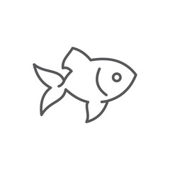 Fish vector icon symbol animal isolated on white background