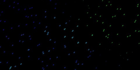 Dark Blue, Green vector texture with women's rights symbols.