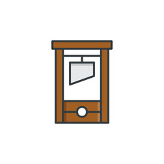 Guillotine vector icon symbol isolated on white background