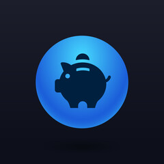 Piggy Bank - Button