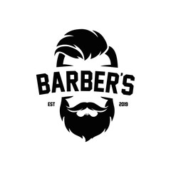 Barbershop Logo, Black Barber, Illustration Barbers