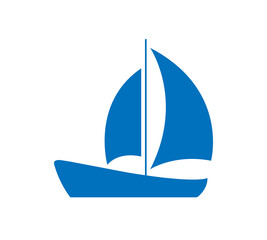 sailboat icon illustration isolated vector sign symbol.Boat icon on white background