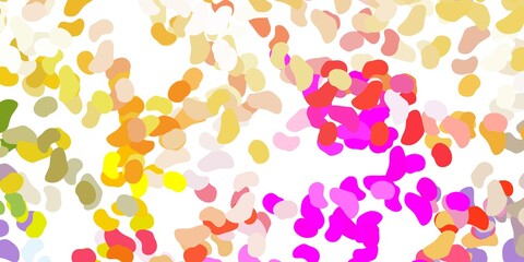 Light multicolor vector background with random forms.