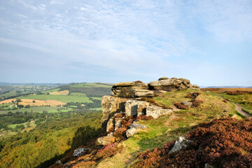 Fototapeta na wymiar Curbar Edge in the Derbyshire Dales, Peak District, UK