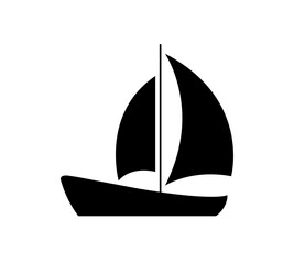 Sailboat Icon Vector Design Template.