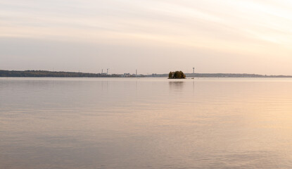 Tampere skyline shot over N&auml;sij&auml;rvi (panorama)