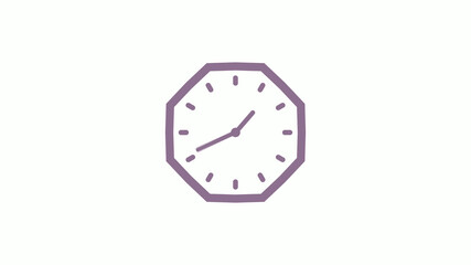 12 hours counting down pink gray clock icon on white background,clock icon,clock isolated