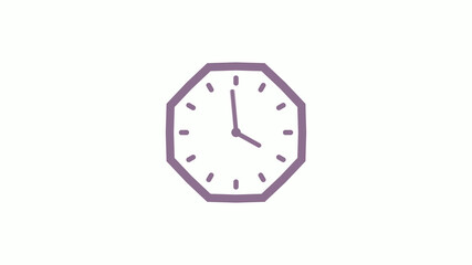 12 hours counting down pink gray clock icon on white background,clock icon,clock isolated