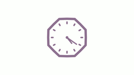 12 hours counting down pink gray clock icon on white background,clock icon,clock isolated