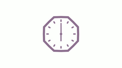 12 hours counting down pink gray clock icon on white background,clock icon,clock isolated