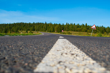 Asphalt roads. Traveling 