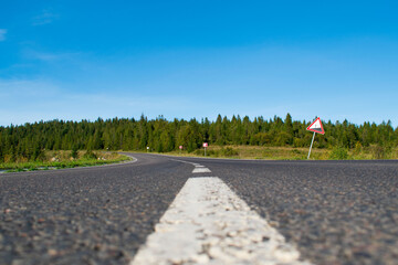 Asphalt roads. Traveling 