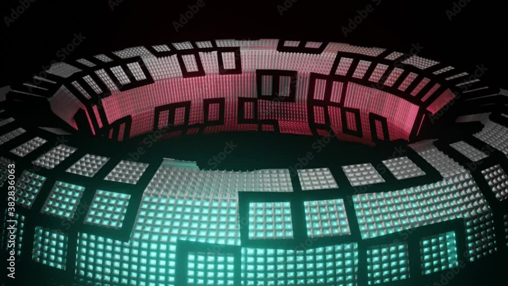 Poster 4k video animation of 3d abstract object.
